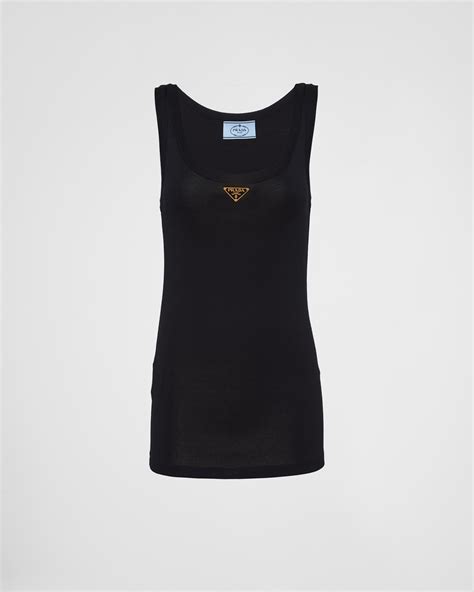 top prada negro|Tops .